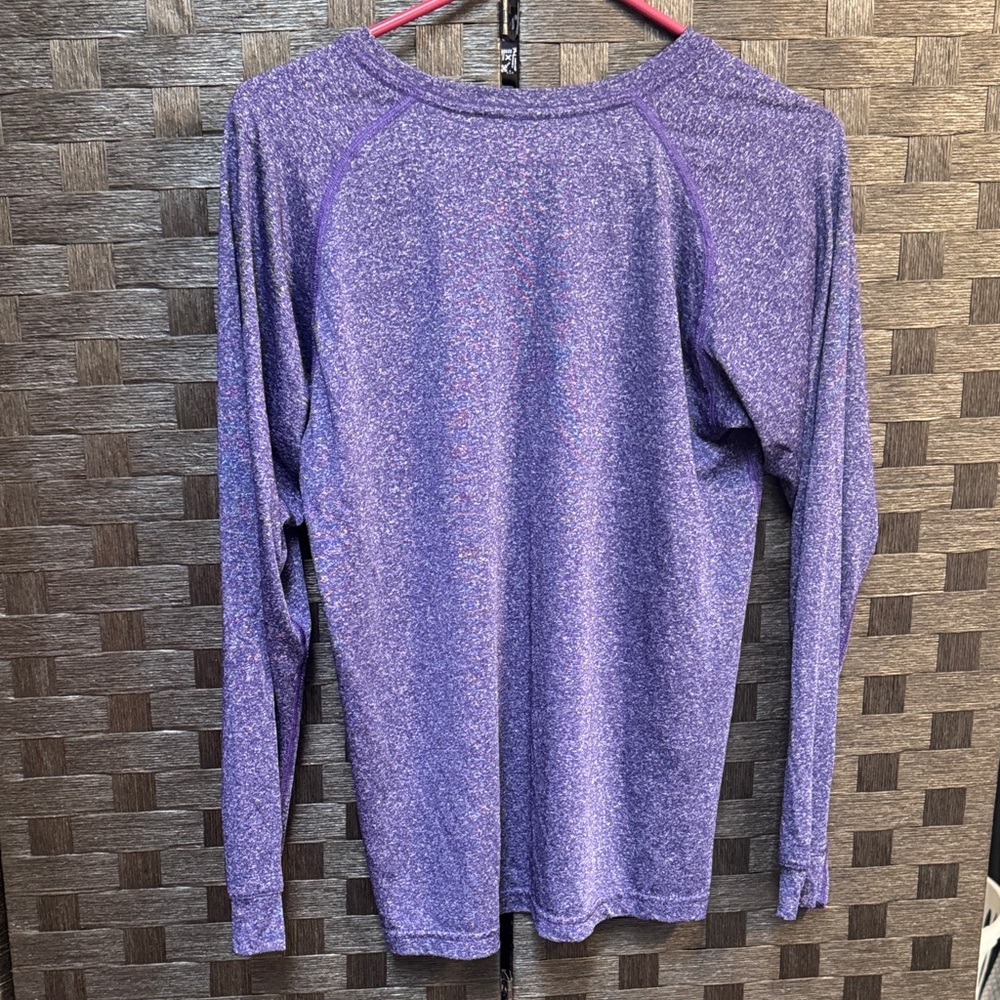 Adidas Purple Los Angeles Basketball Long Sleeve Shirt - Picture 4 of 4